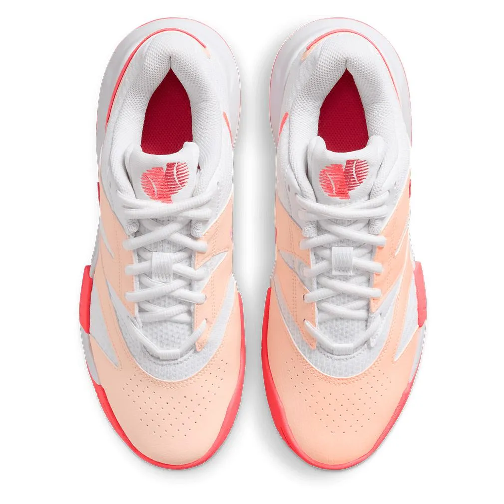 Womens Court Lite 4 Tennis Shoes White and Aster Pink