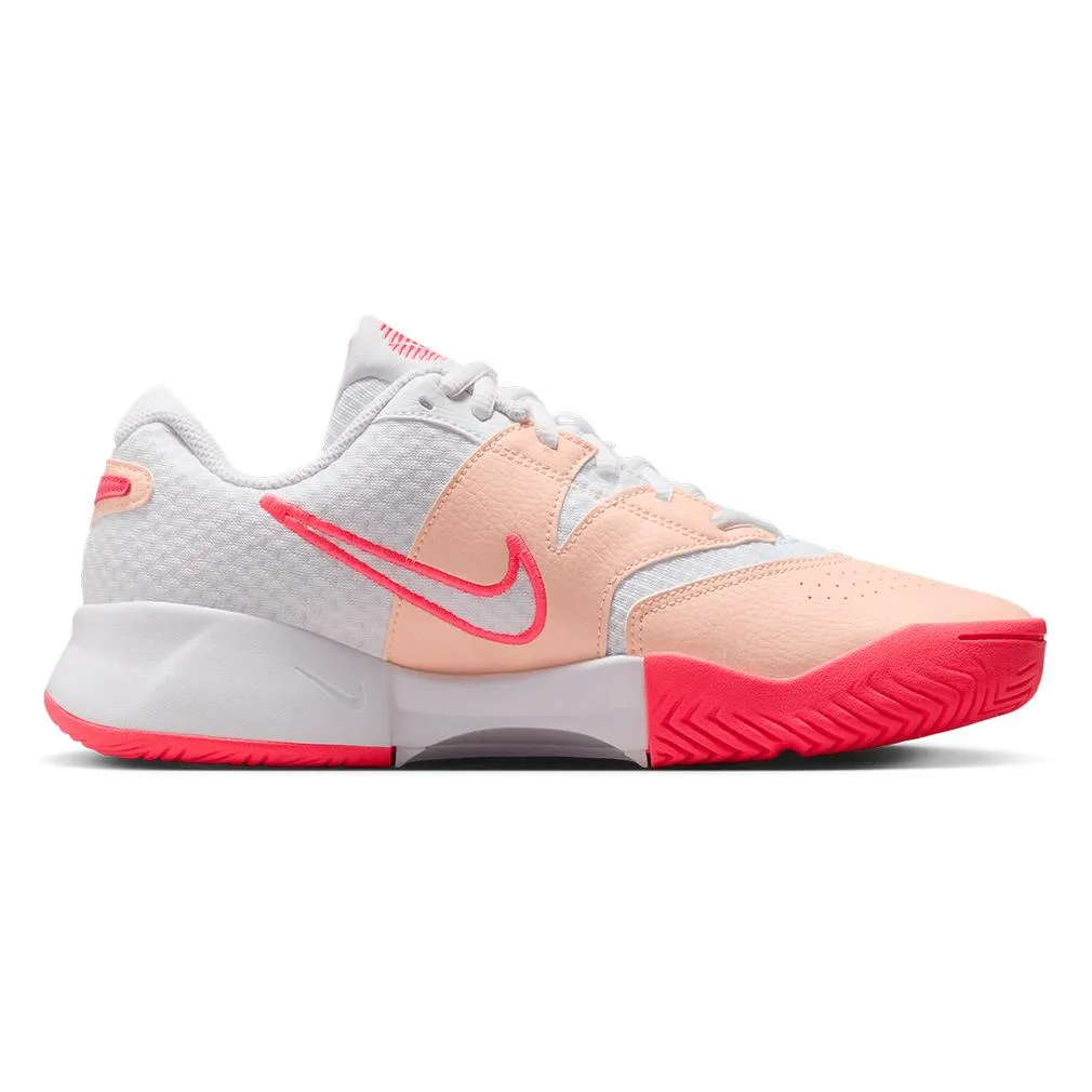 Womens Court Lite 4 Tennis Shoes White and Aster Pink