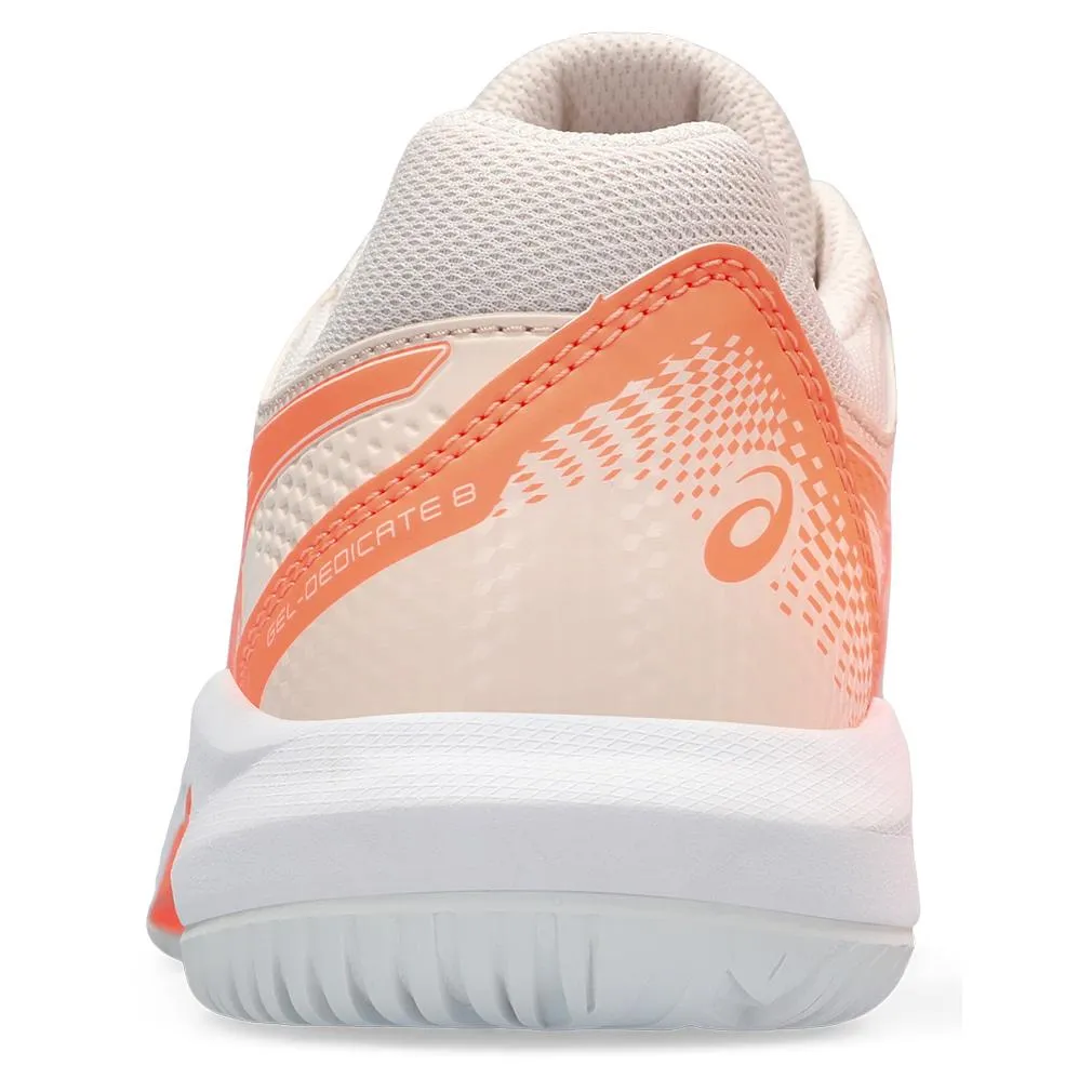 Women's Gel-Dedicate 8 Tennis Shoes Pearl Pink and Sun Coral