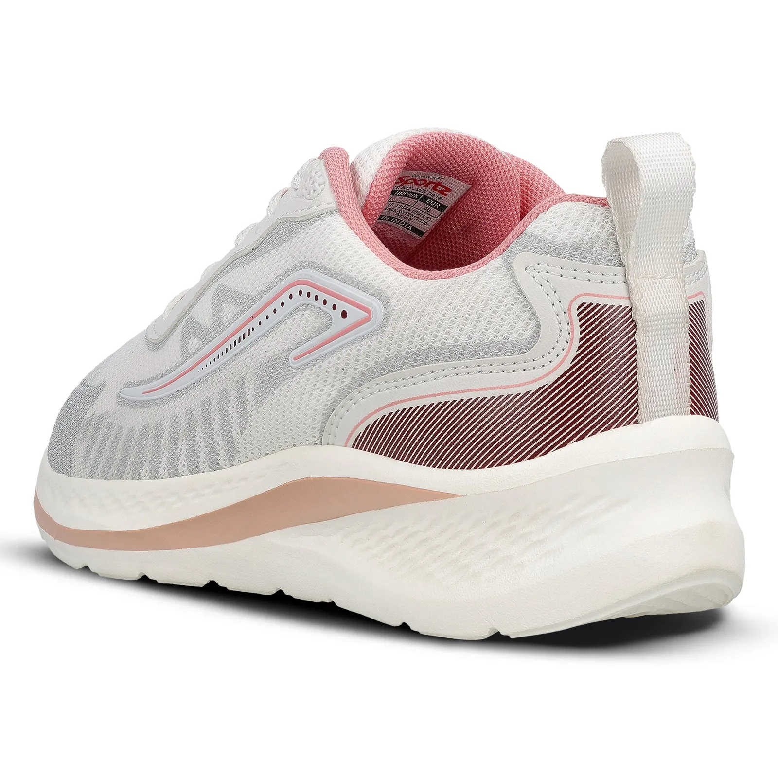 Women's Lace-up Sports Shoe - WS9918 White