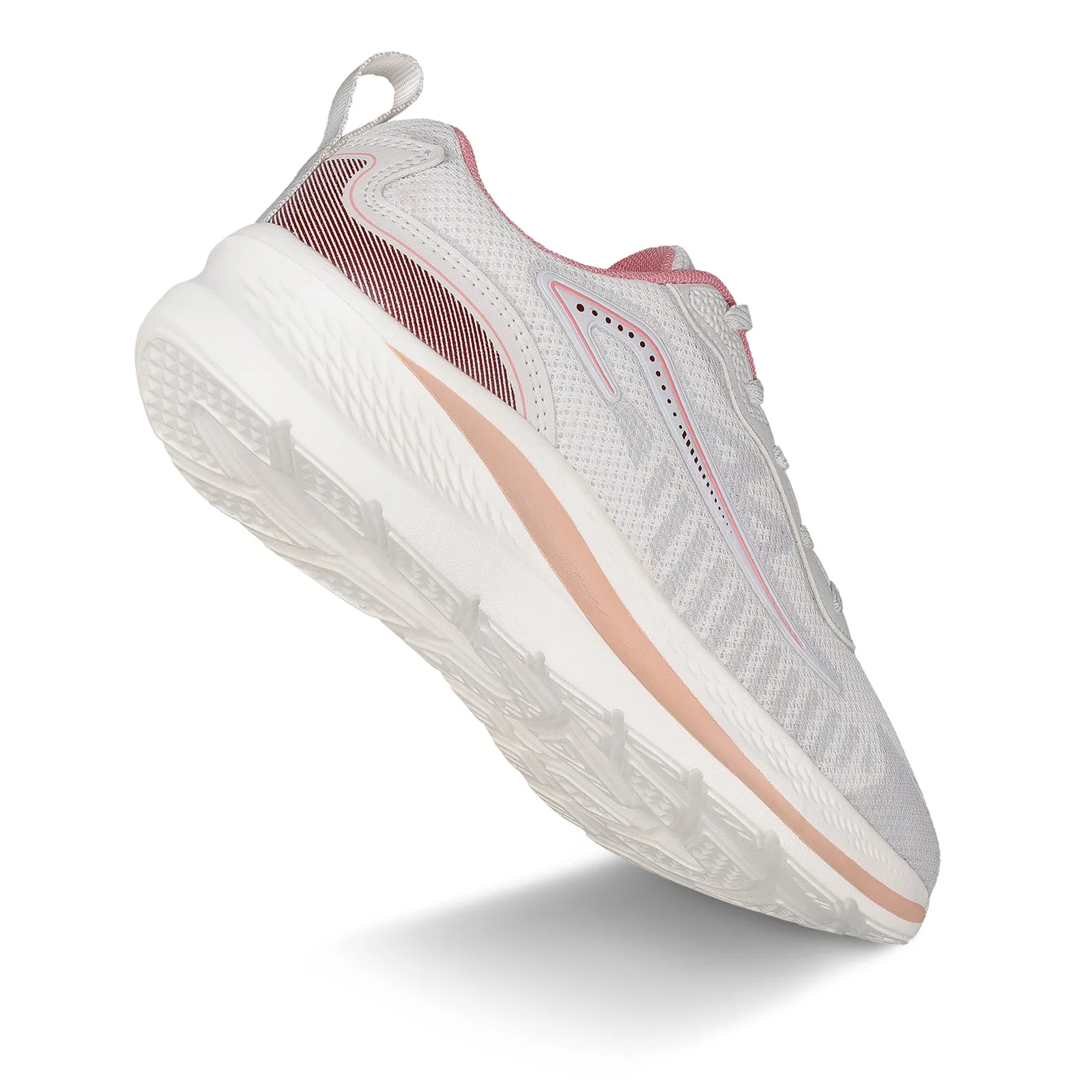 Women's Lace-up Sports Shoe - WS9918 White