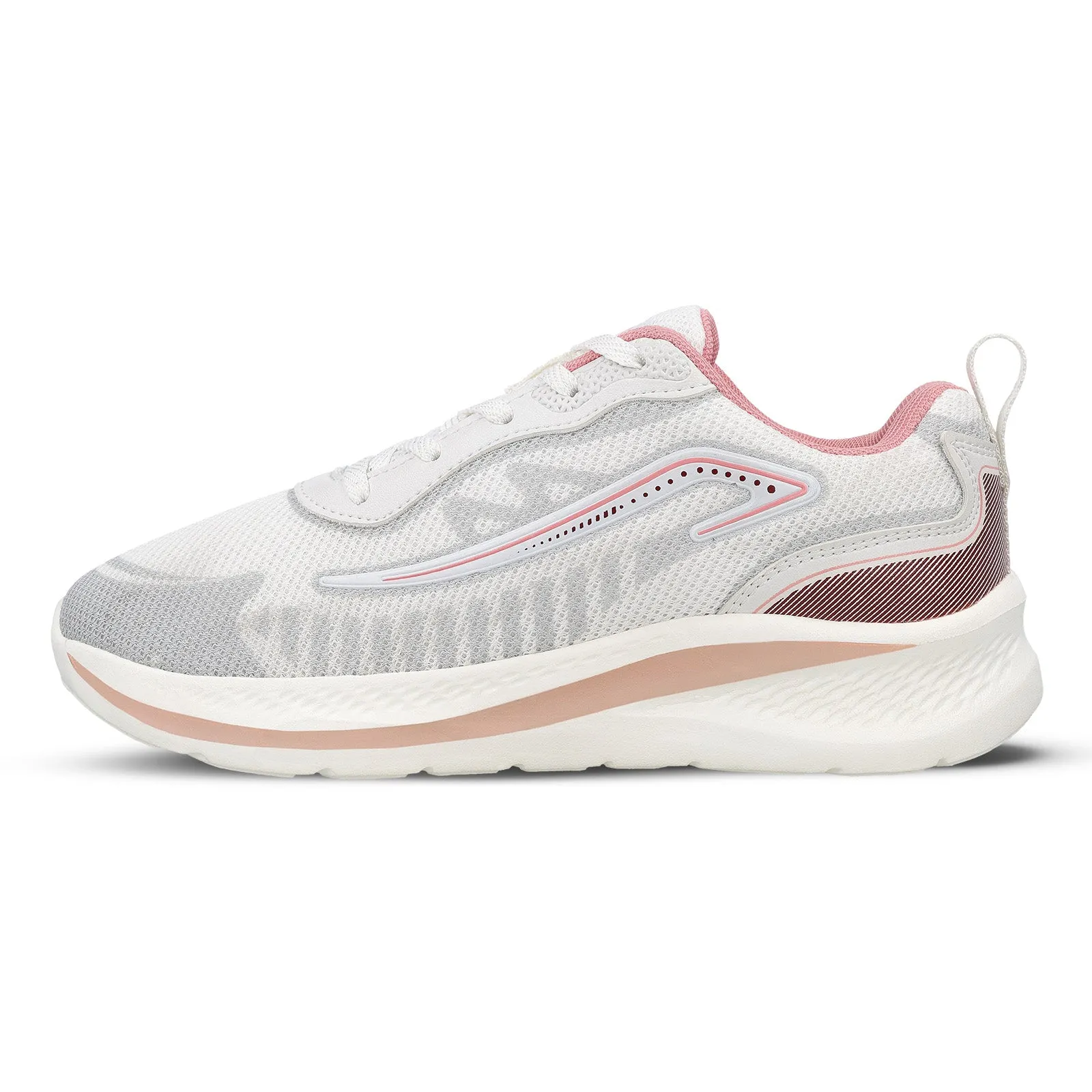 Women's Lace-up Sports Shoe - WS9918 White