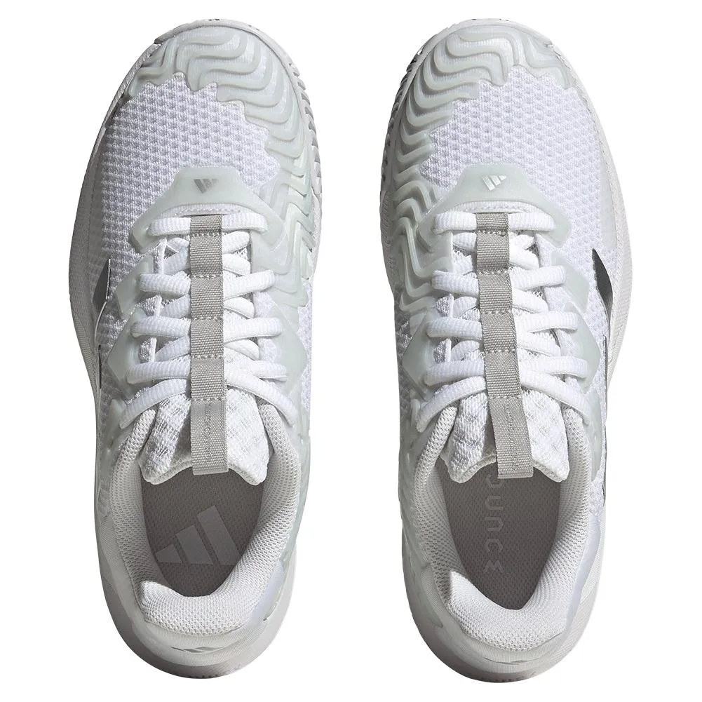 Women`s SoleMatch Control Tennis Shoes White and Metallic Silver