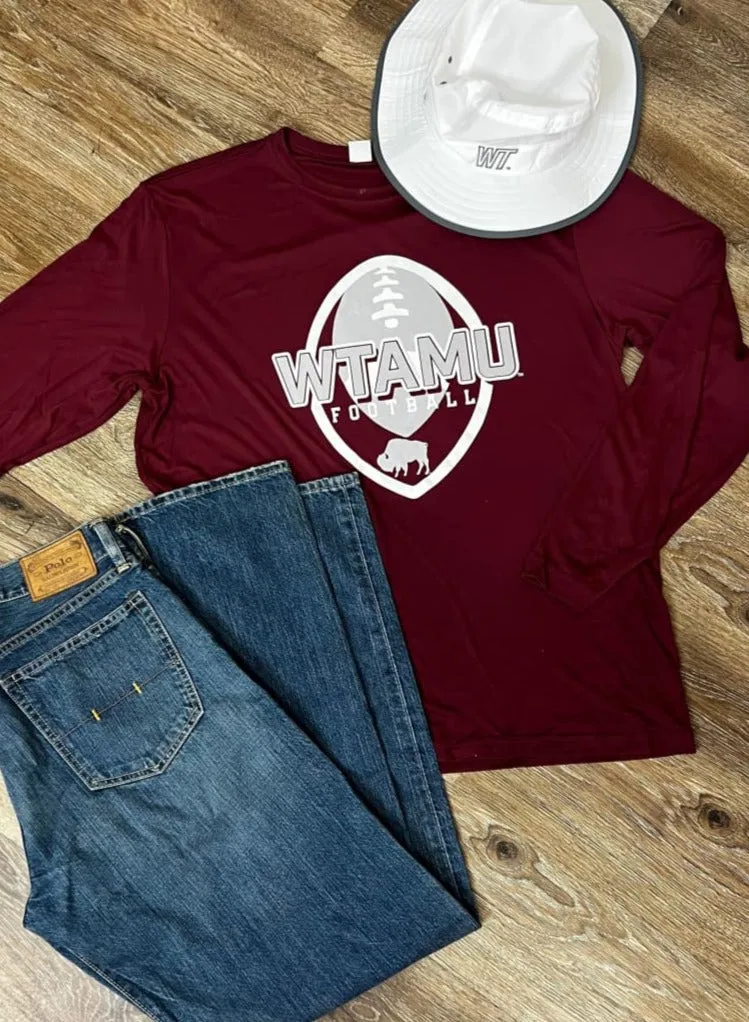 WTAMU Long Sleeve Football Competitor Tee